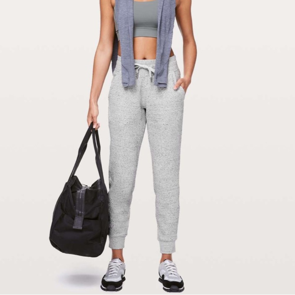 Lululemon Warm Down Jogger II 28" Heathered Melody Light Grey size 4
